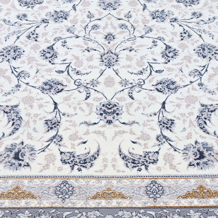 Ivory Cream Persian Khas Rug 5X8 ft