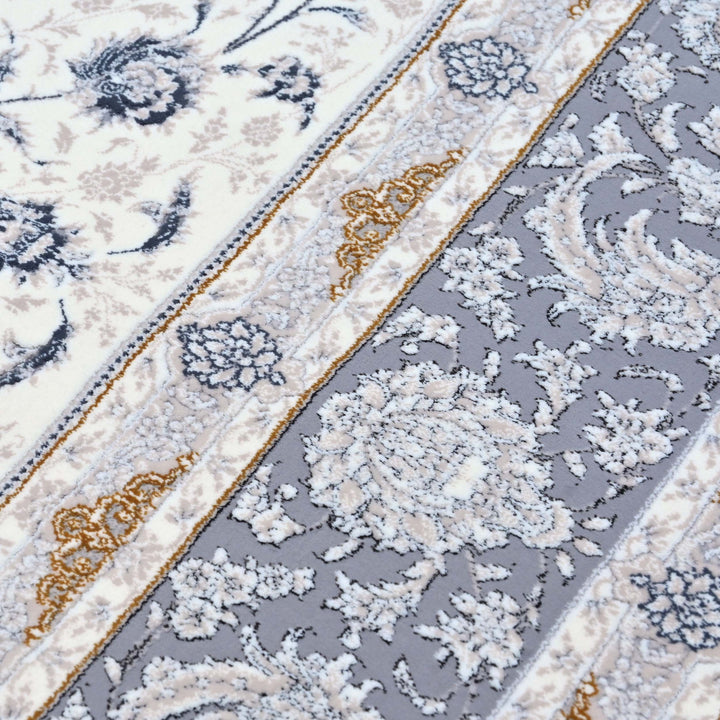 Ivory Cream Persian Khas Rug 5X8 ft