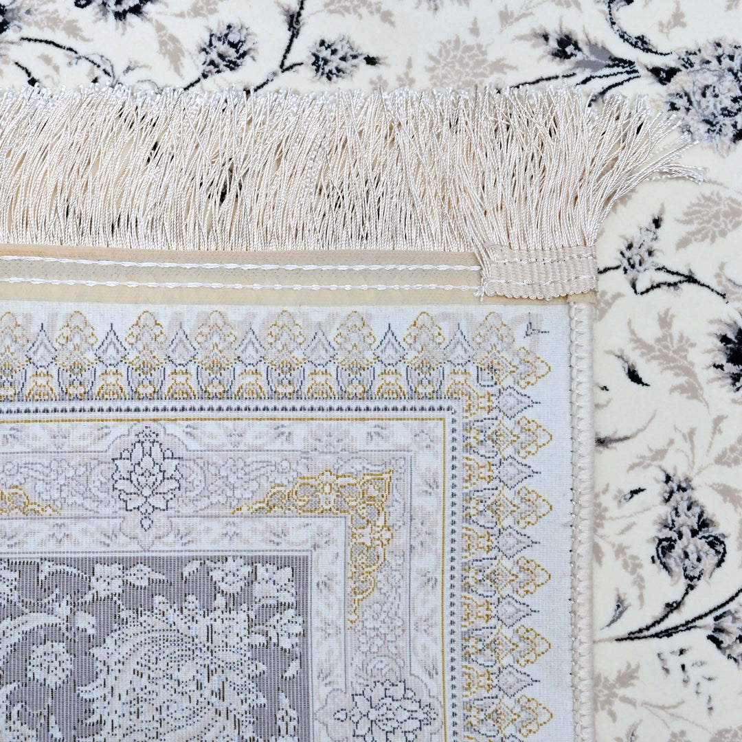 Ivory Cream Persian Khas Rug 5X8 ft