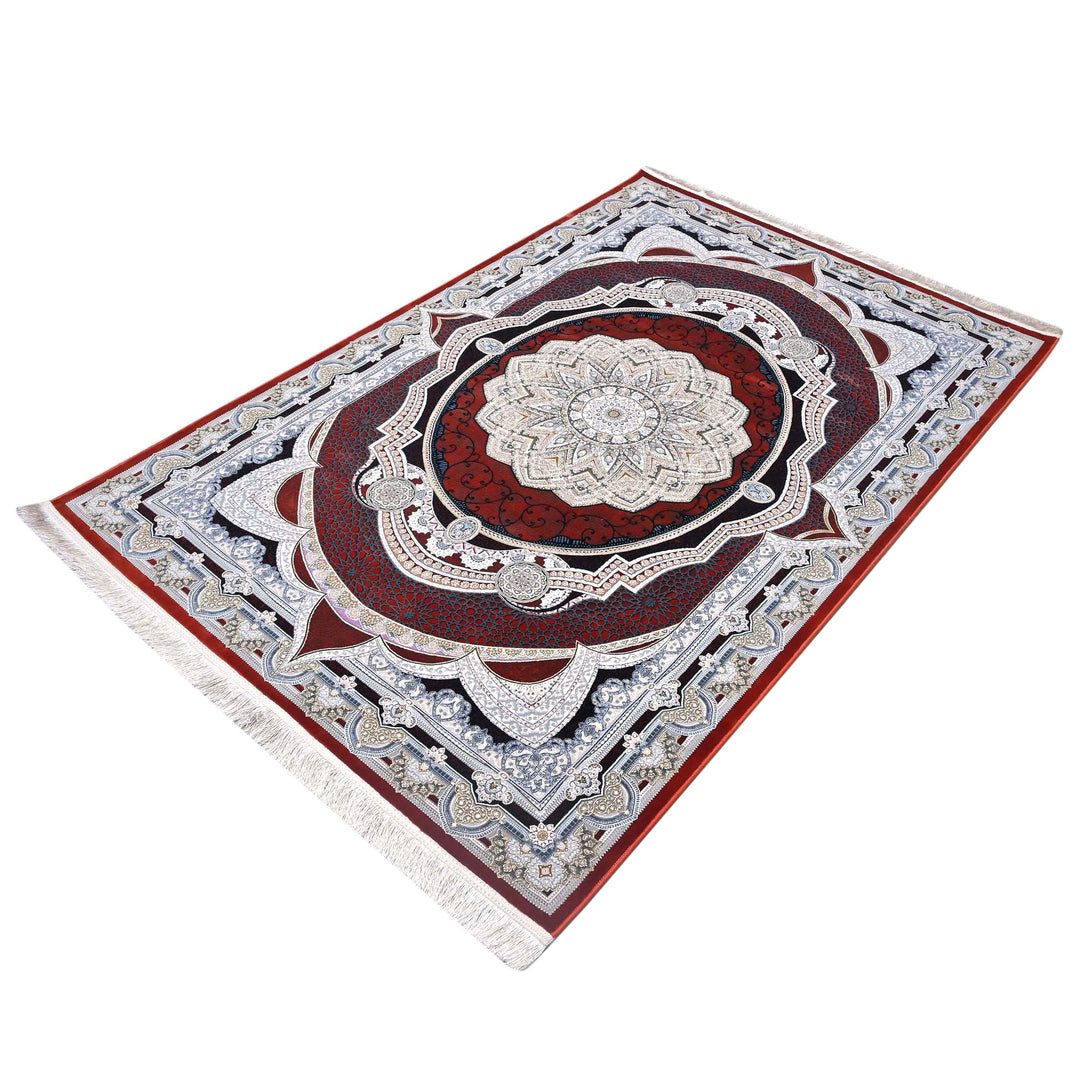 Deep Burgundy Persian Khas Rug 5X8 FT