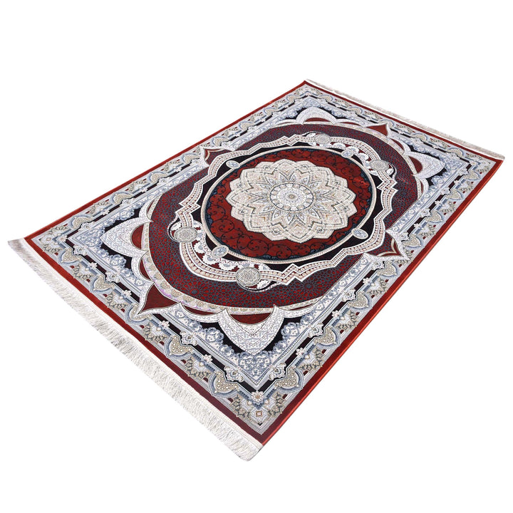 Deep Burgundy Persian Khas Rug 5X8 FT