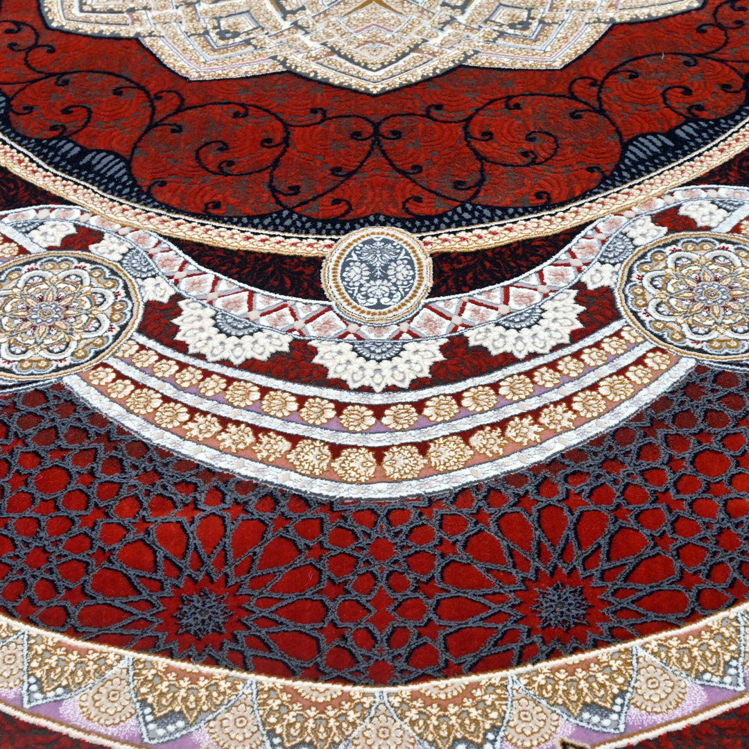 Deep Burgundy Persian Khas Rug 5X8 FT