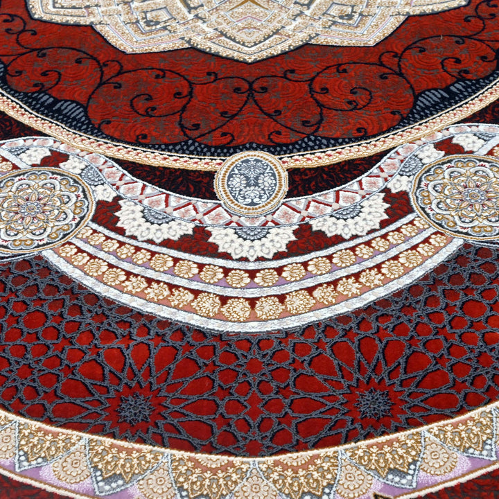 Deep Burgundy Persian Khas Rug 5X8 FT