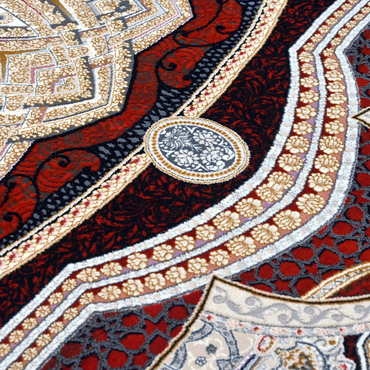 Deep Burgundy Persian Khas Rug 5X8 FT