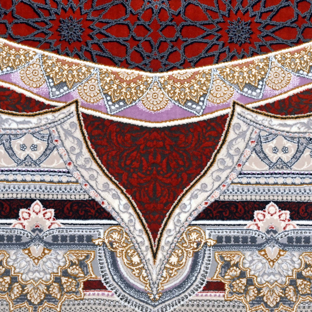 Deep Burgundy Persian Khas Rug 5X8 FT