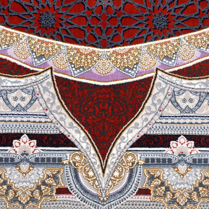 Deep Burgundy Persian Khas Rug 5X8 FT