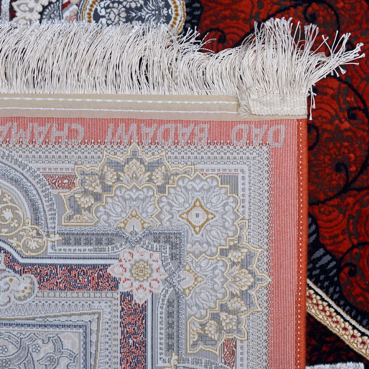 Deep Burgundy Persian Khas Rug 5X8 FT