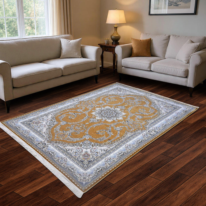 Golden Amber Persian Rug 7x10 FT