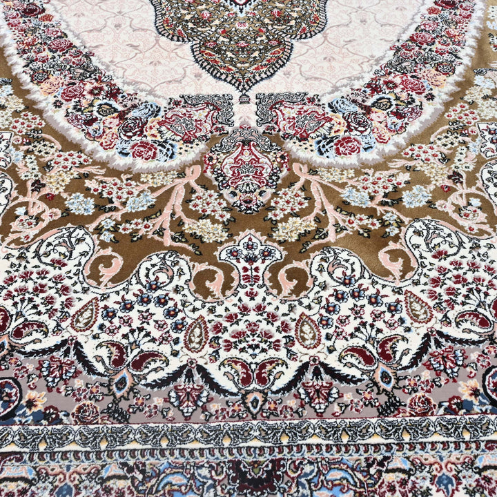 Ivory Taupe Persian Rug 7x10 FT