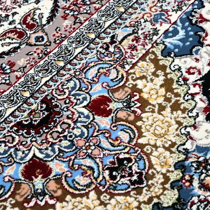 Ivory Taupe Persian Rug 7x10 FT