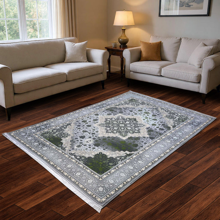 Forest Green Persian Rug 7x10 FT