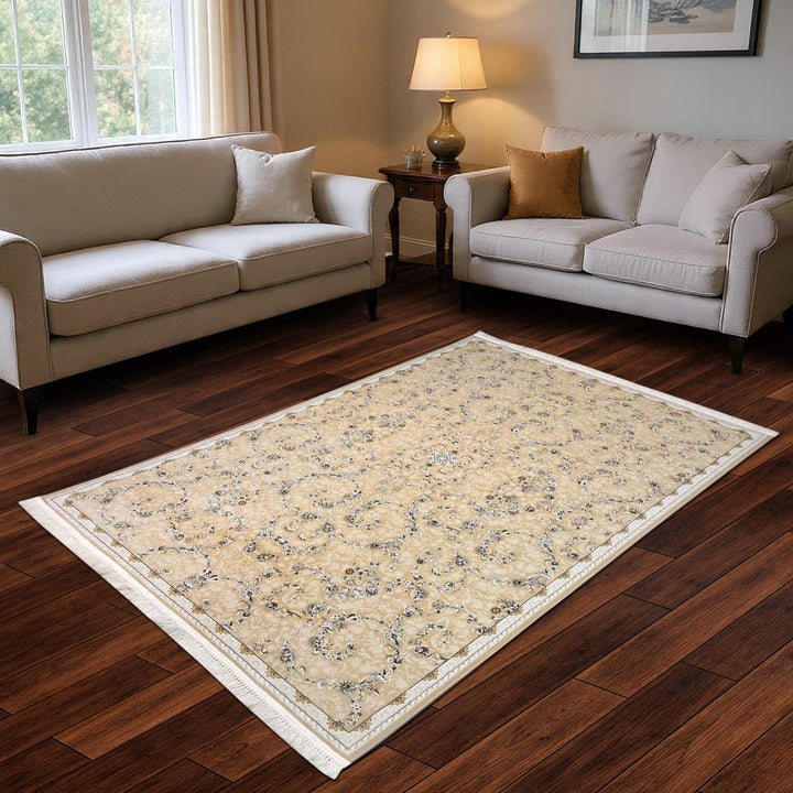 Ivory Cream Persian Rug 7x10 FT