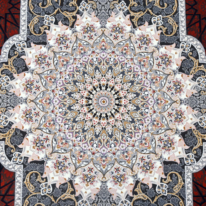 Burgundy & Grey Fine Persian 8.5x11.5 FT