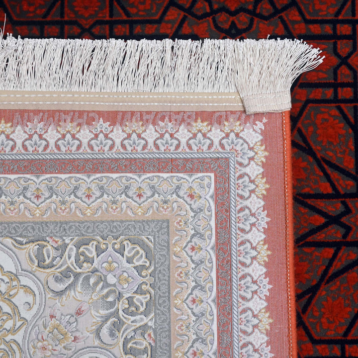 Burgundy & Grey Fine Persian 8.5x11.5 FT