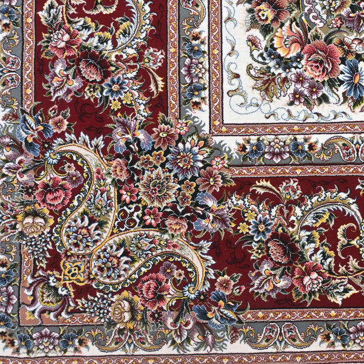 Ivory & Red Fine Persian 8.5x11.5 FT