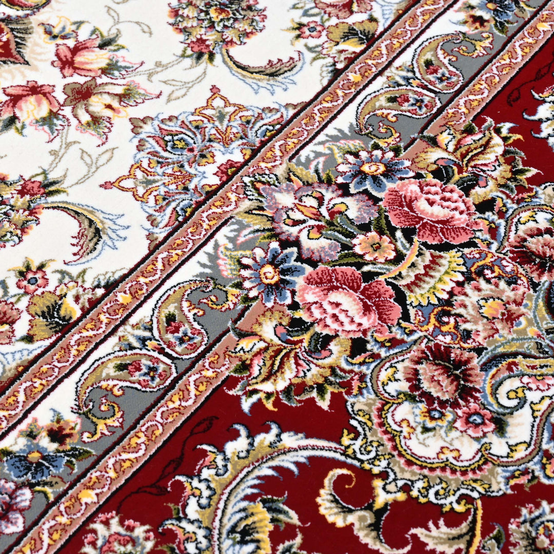 Ivory & Red Fine Persian 8.5x11.5 FT
