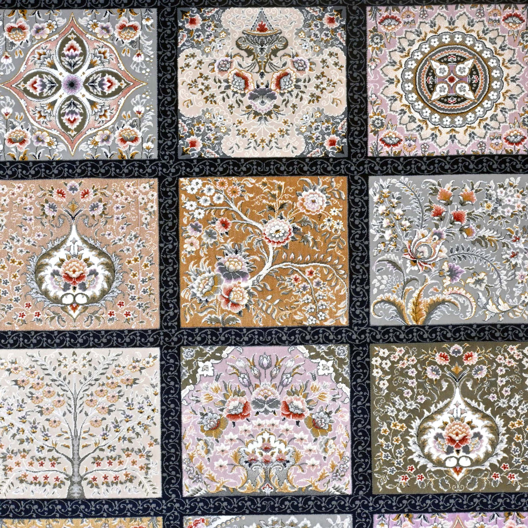 Silver & Black Fine Persian 8.5x11.5 FT