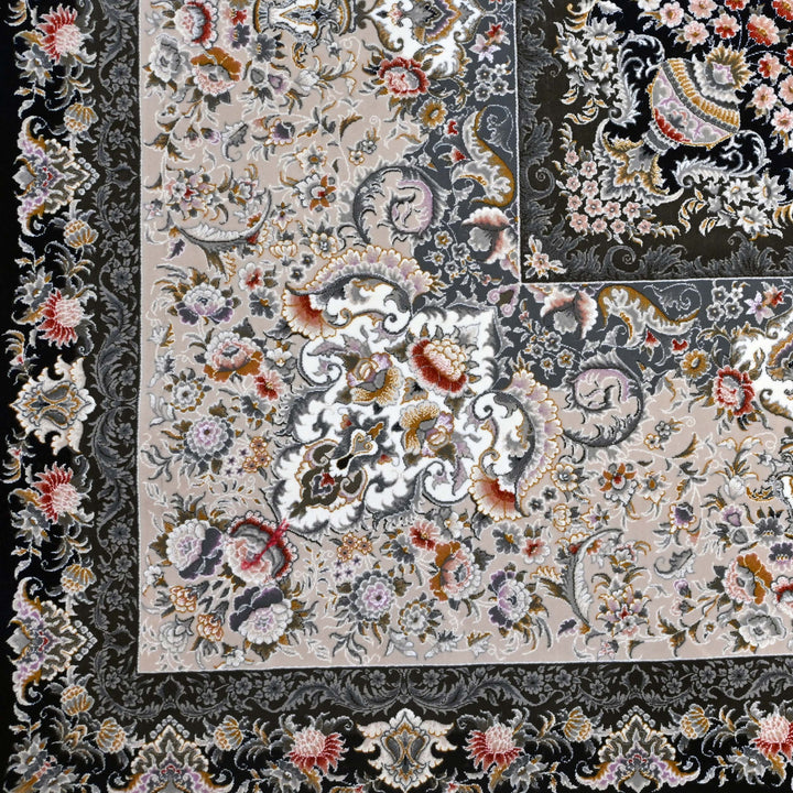 Silver & Black Fine Persian 8.5x11.5 FT