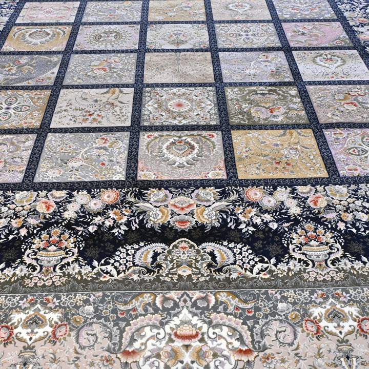 Silver & Black Fine Persian 8.5x11.5 FT