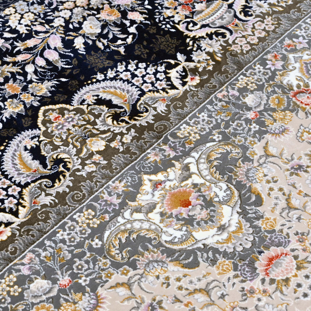 Silver & Black Fine Persian 8.5x11.5 FT
