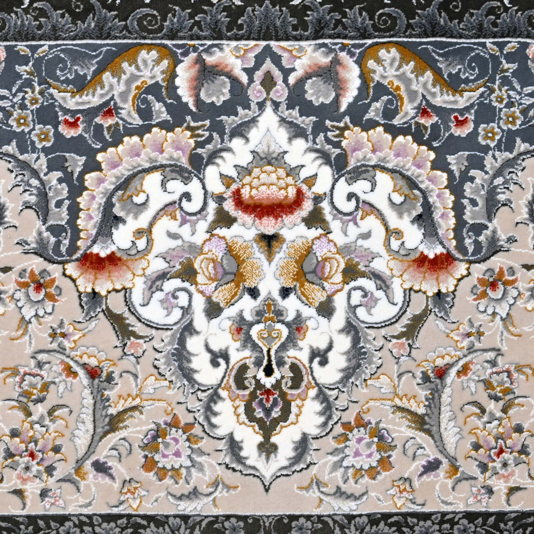 Silver & Black Fine Persian 8.5x11.5 FT