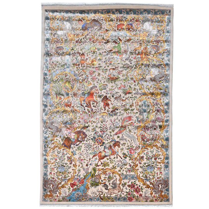 Supreme Fine Persian Silk Rug 4X6 Ft