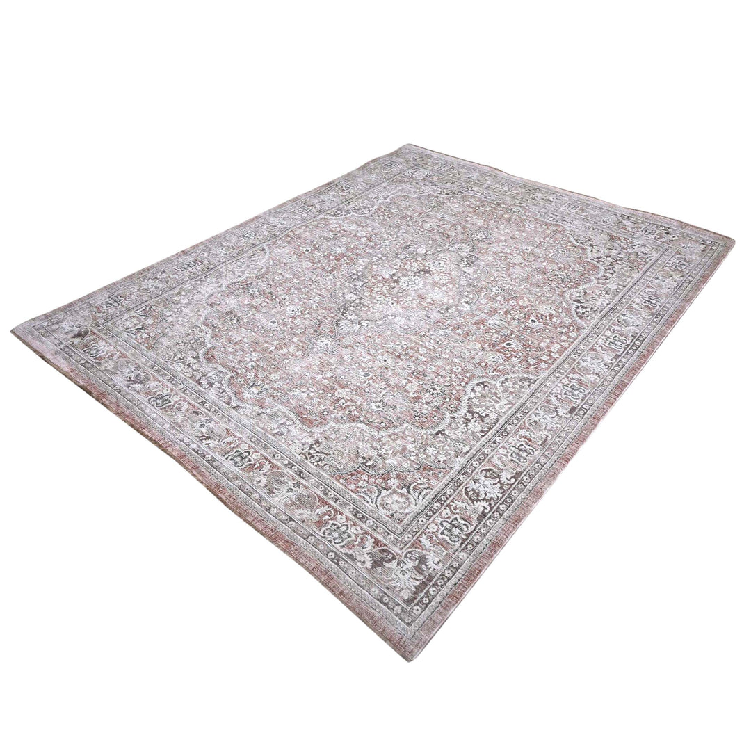 Floral Blush Rose Turkish Rug 8X10 Ft