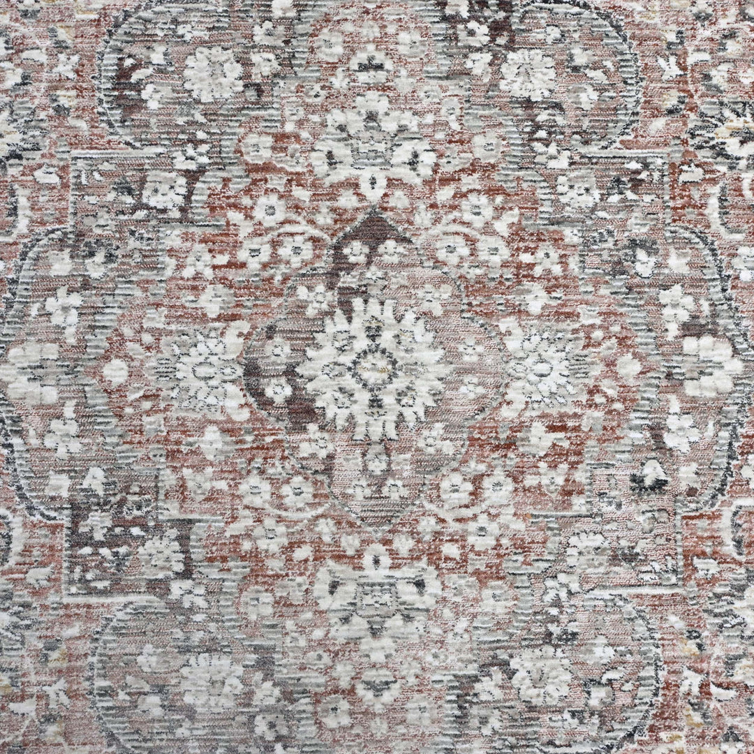 Floral Blush Rose Turkish Rug 8X10 Ft