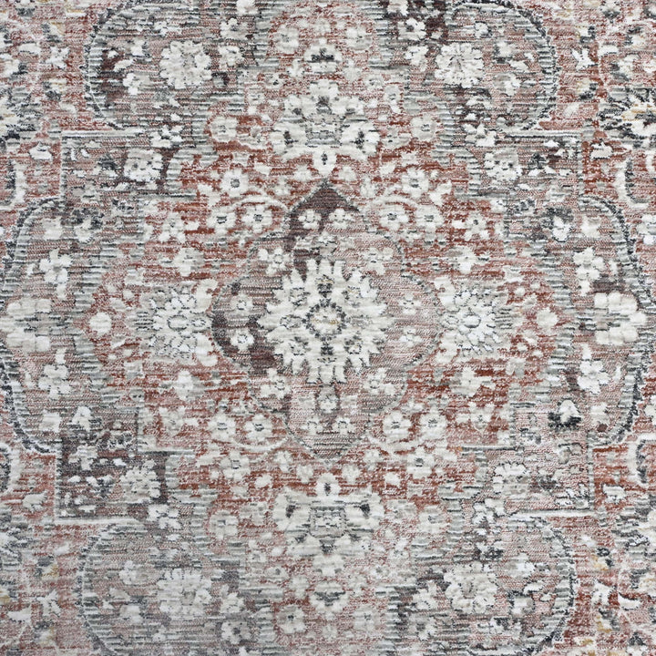 Floral Blush Rose Turkish Rug 8X10 Ft