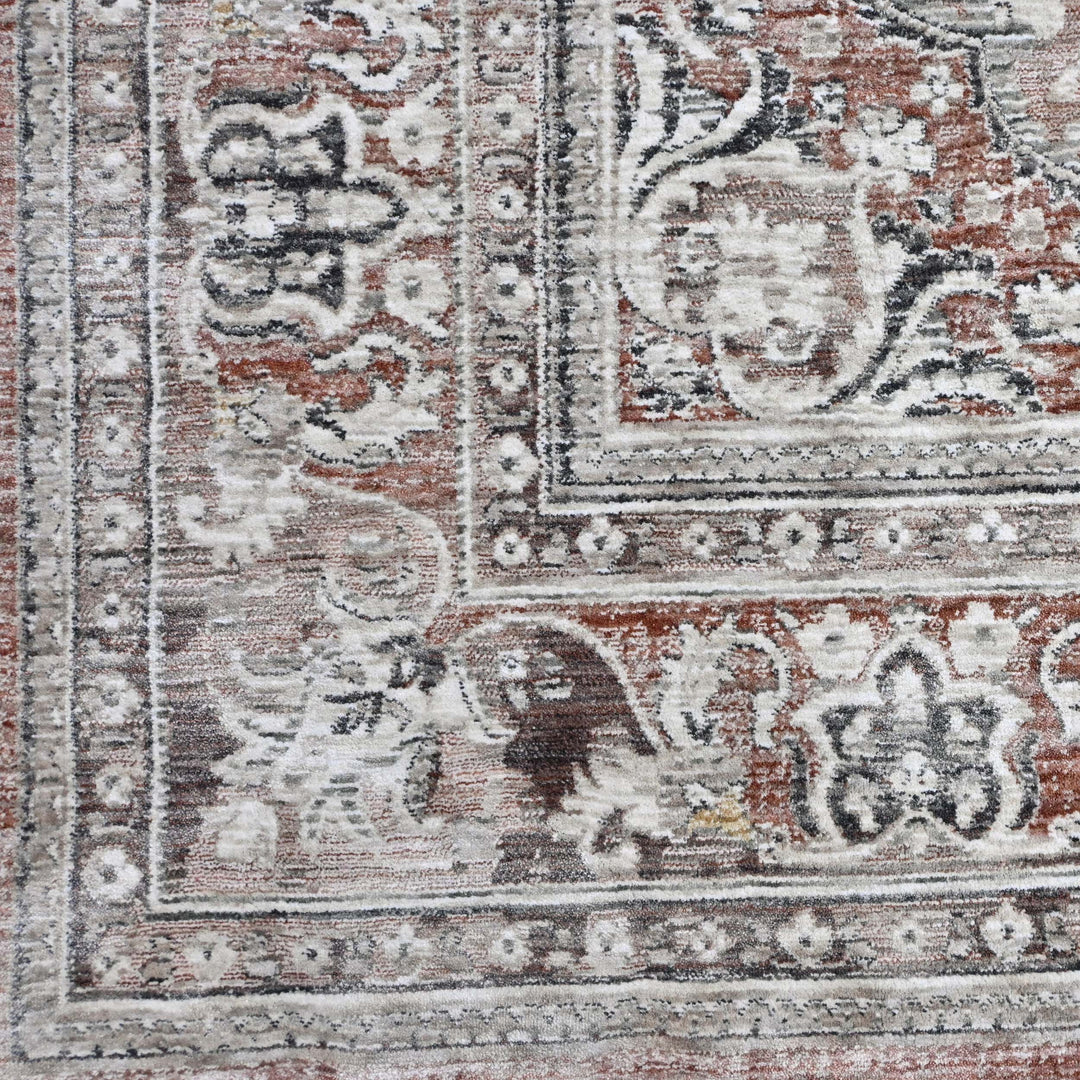 Floral Blush Rose Turkish Rug 8X10 Ft