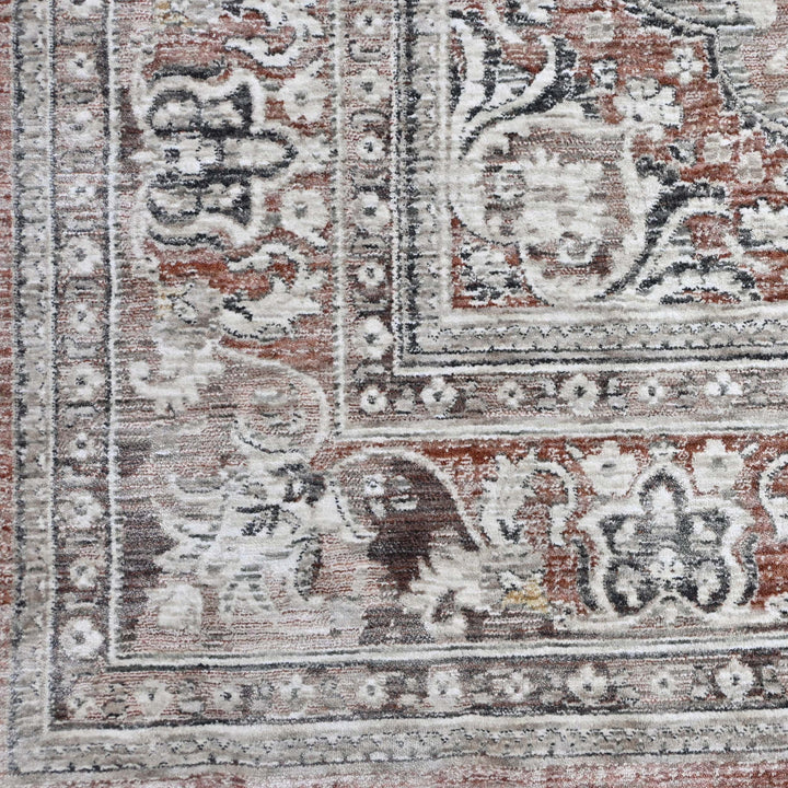 Floral Blush Rose Turkish Rug 8X10 Ft