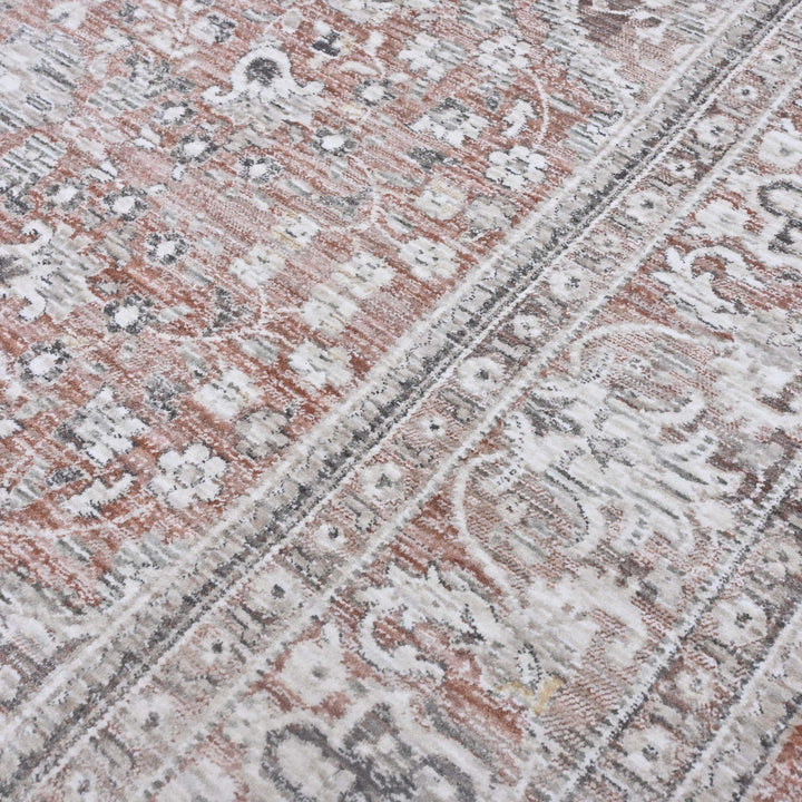 Floral Blush Rose Turkish Rug 8X10 Ft