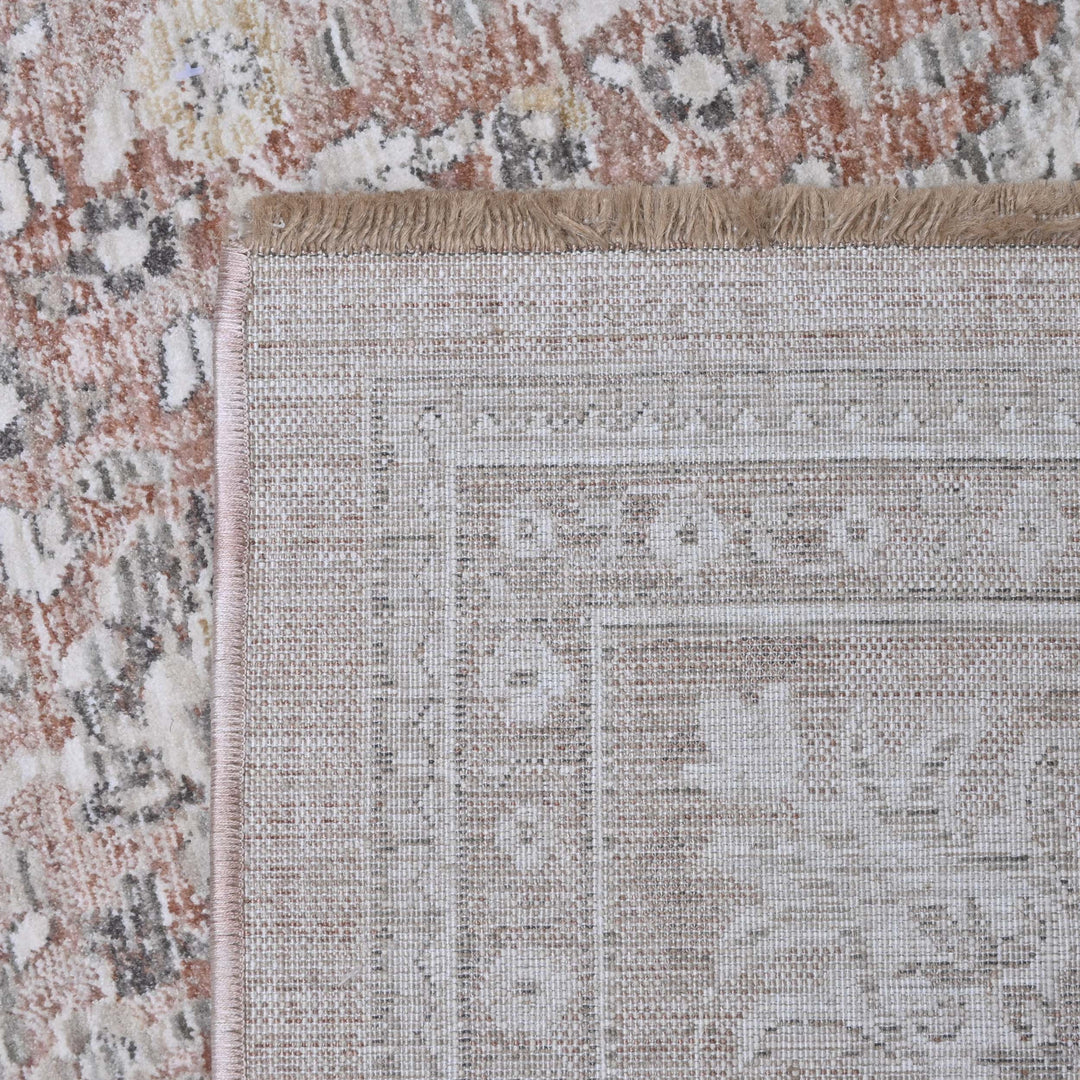 Floral Blush Rose Turkish Rug 8X10 Ft