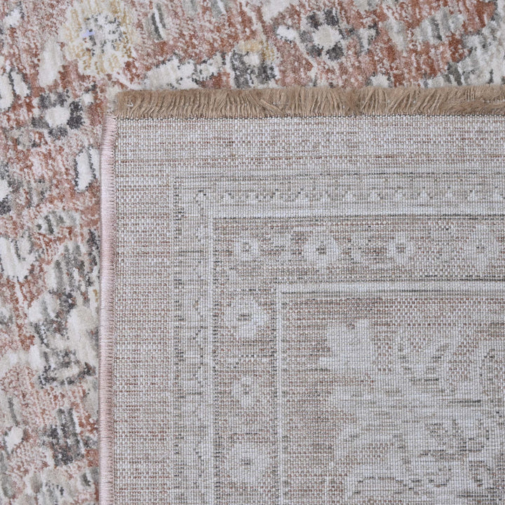 Floral Blush Rose Turkish Rug 8X10 Ft