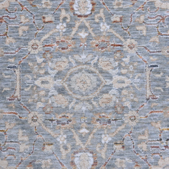 Floral Silver Grey Turkish Rug 8X10 Ft