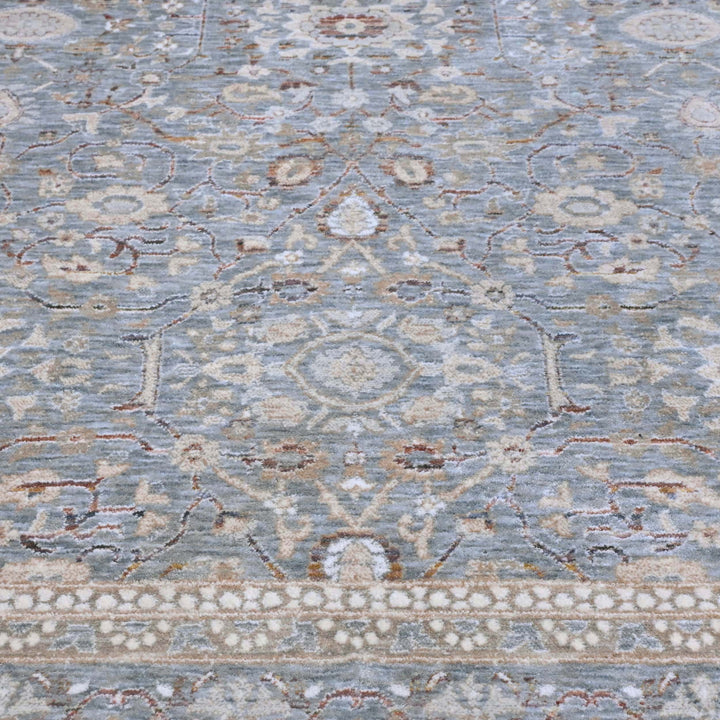 Floral Silver Grey Turkish Rug 8X10 Ft