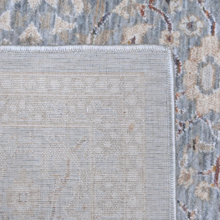 Floral Silver Grey Turkish Rug 8X10 Ft