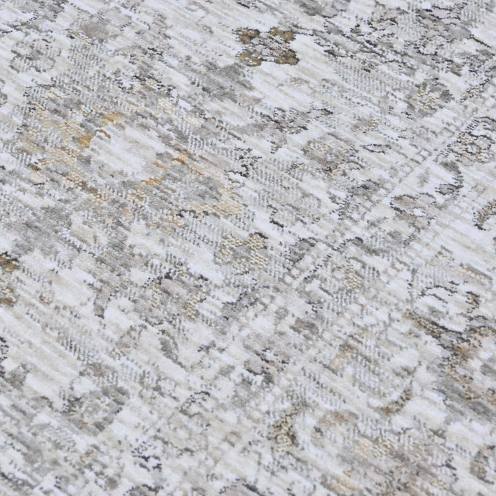 Floral Ivory Silver Turkish Rug 8X10 Ft