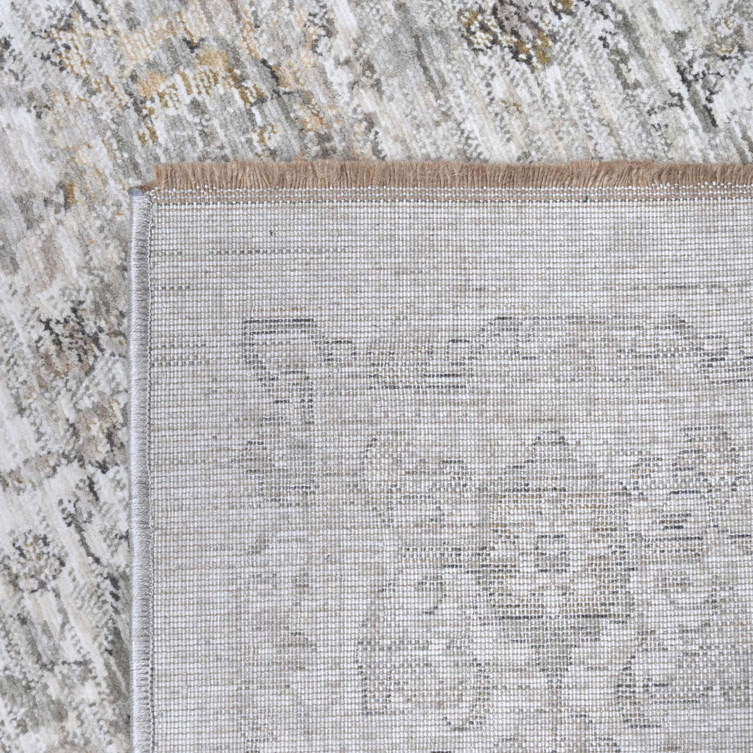 Floral Ivory Silver Turkish Rug 8X10 Ft
