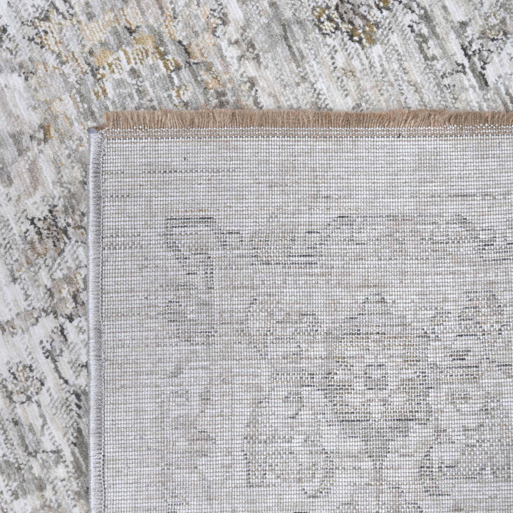 Floral Ivory Silver Turkish Rug 8X10 Ft