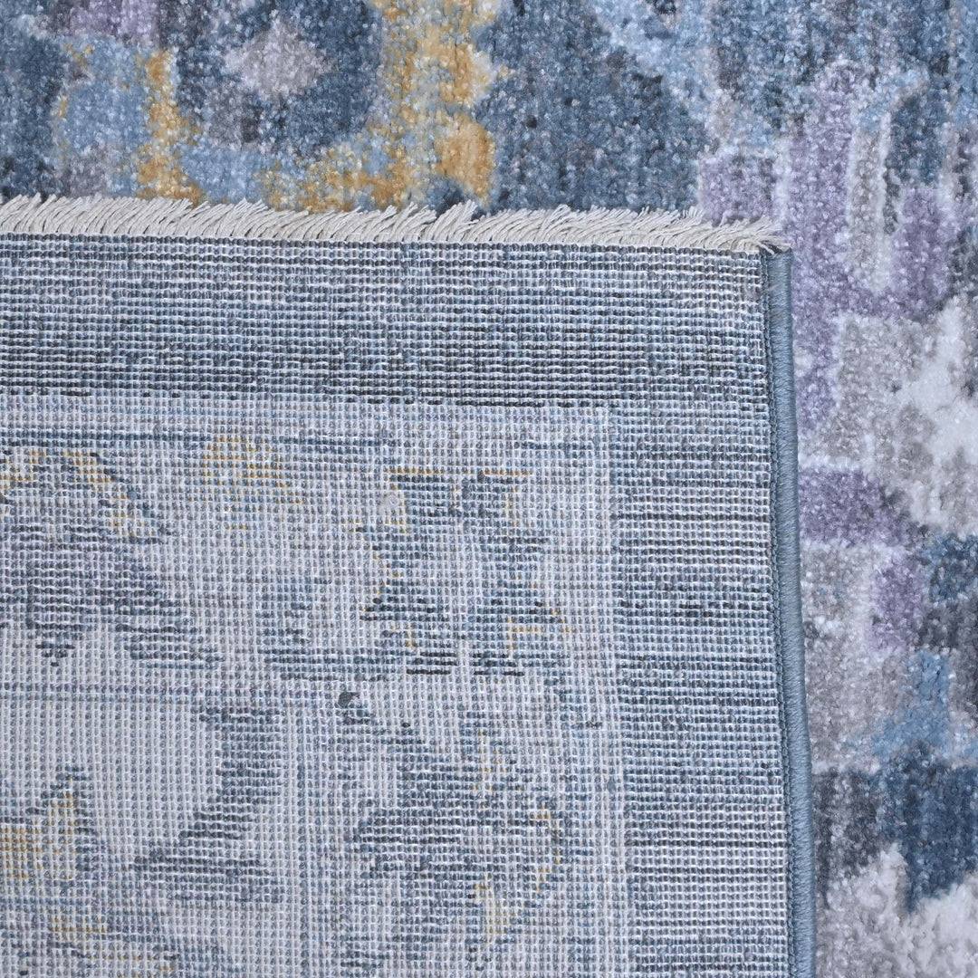 Floral Ivory Blue Turkish Rug 10X13 Ft