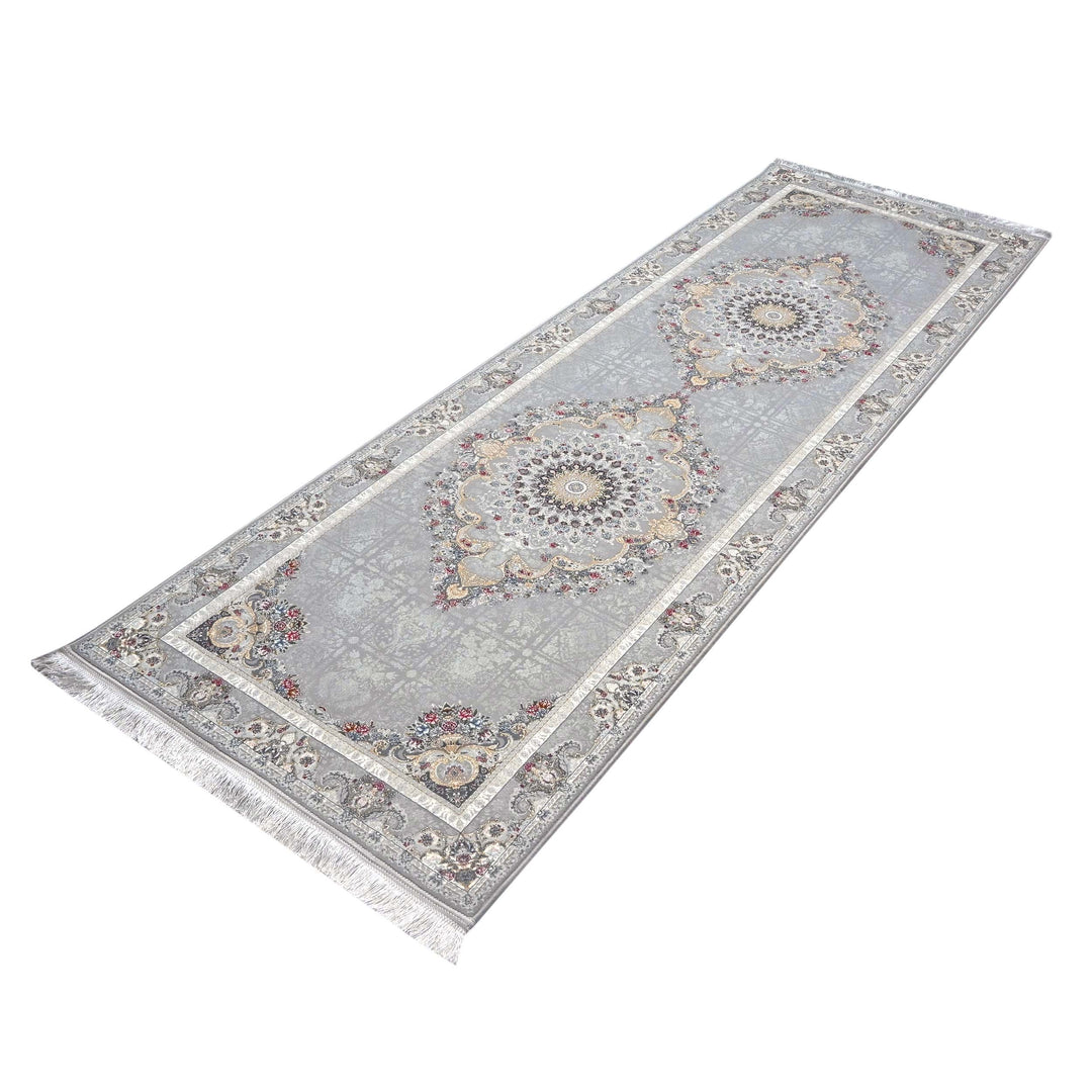 Silver Charcoal Persian Runner Rug 3x10 FT