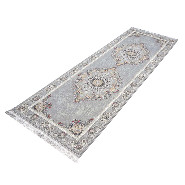 Silver Charcoal Persian Runner Rug 3x10 FT
