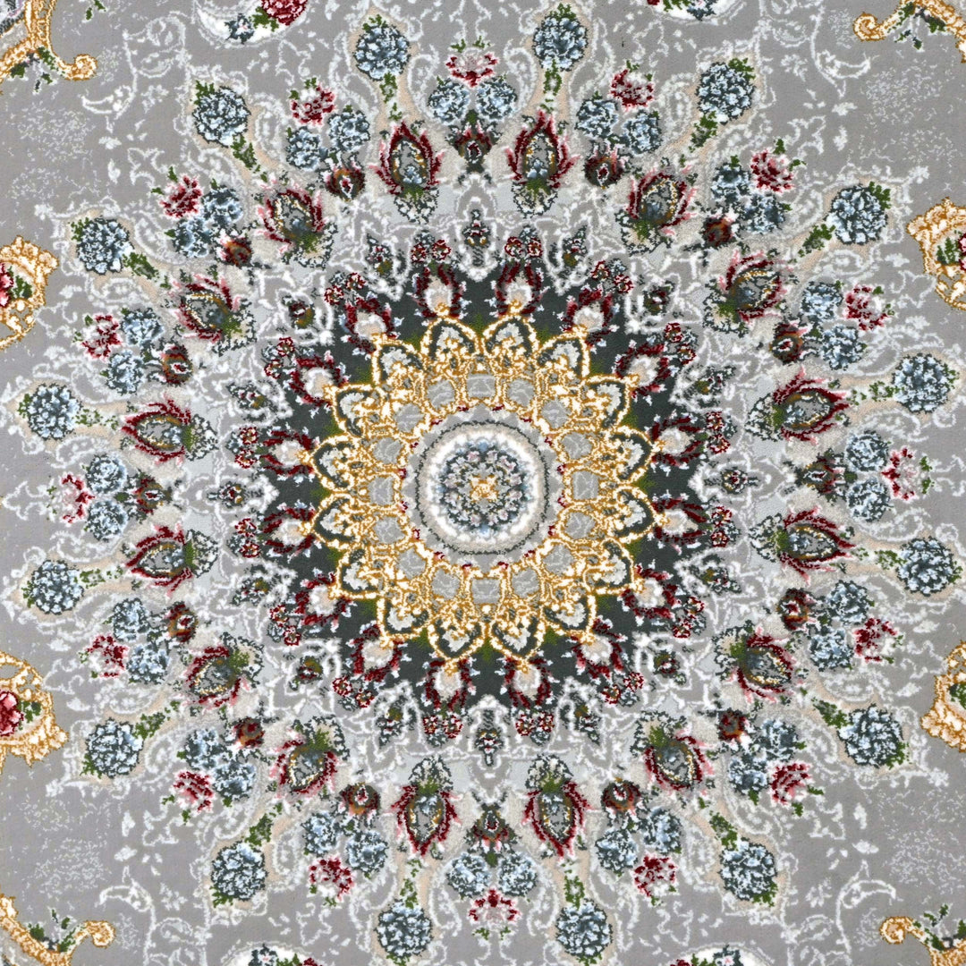 Silver Charcoal Persian Runner Rug 3x10 FT