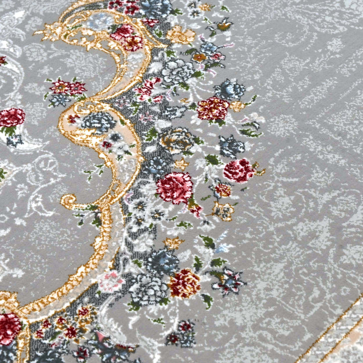 Silver Charcoal Persian Runner Rug 3x10 FT