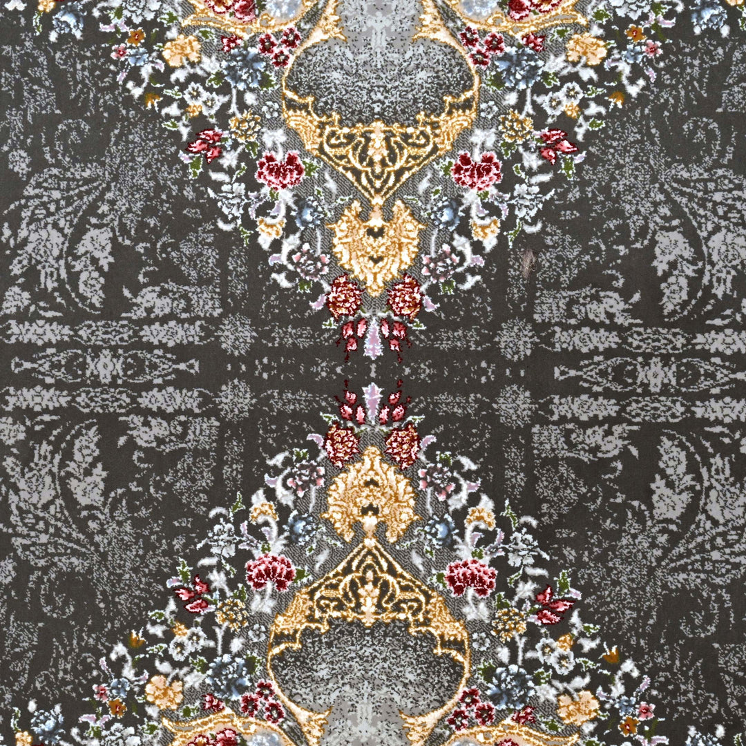 Charcoal Grey Persian Runner Rug 3x10 FT