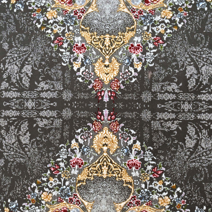 Charcoal Grey Persian Runner Rug 3x10 FT