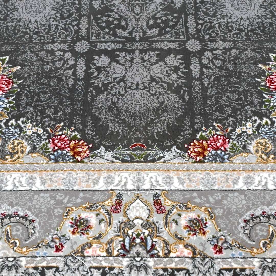 Charcoal Grey Persian Runner Rug 3x10 FT