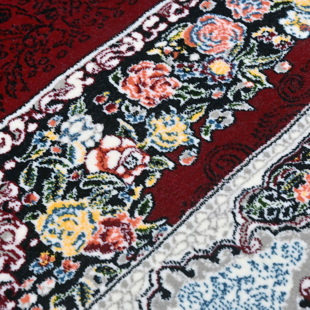 Deep Crimson Persian Runner Rug 3x10 FT