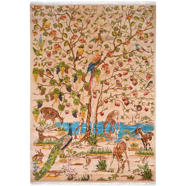 Supreme Fine Persian Silk Rug 4X6 Ft